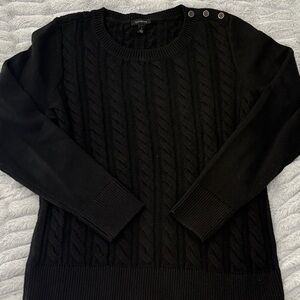Talbots Black Cable Knit Sweater